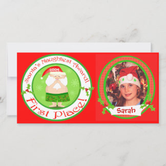 Carte photo de Noël pour enfants drôle personnalis