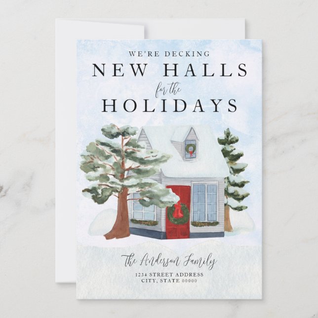 Carte photo de Noël pour l'annonce de déménagement (Devant)