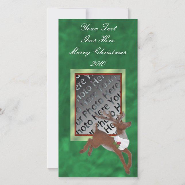 Carte photo de Noël Reindeer (Devant)