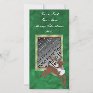 Carte photo de Noël Reindeer