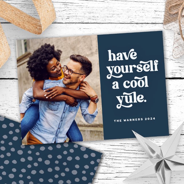 Carte photo de Noël Retro tendance (Créateur téléchargé)