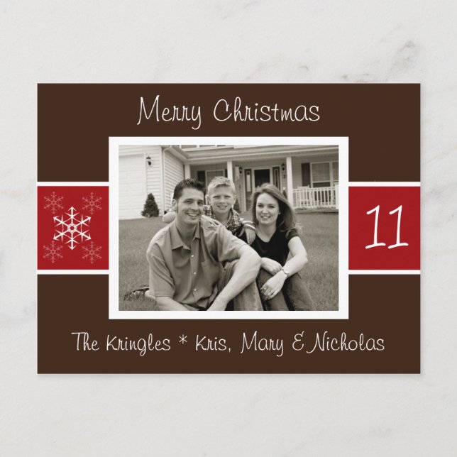 Carte photo de Noël Snowflake (Devant)