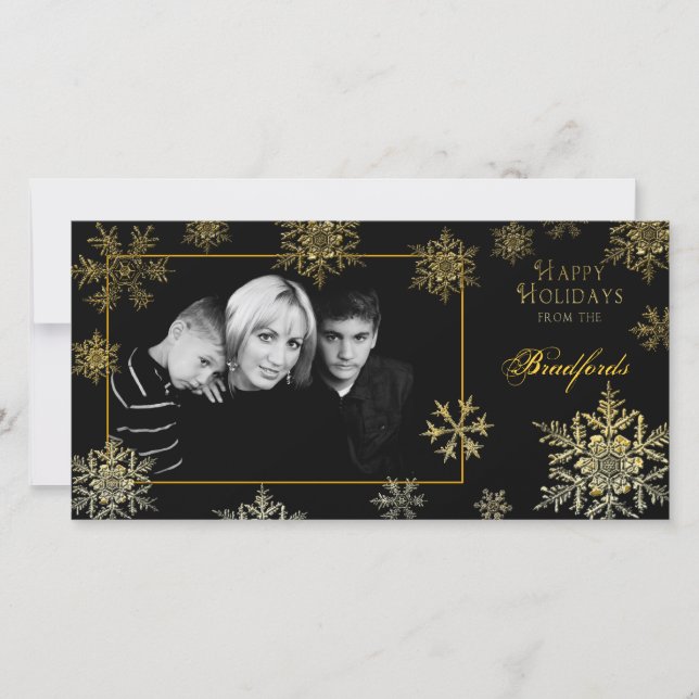 Carte photo de Noël - Snowflakes (Devant)