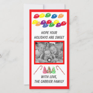 Carte photo de Noël Sweet Candy