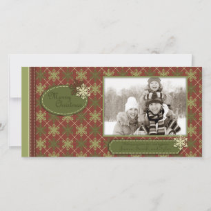 Carte photo de Noël traditionnelle