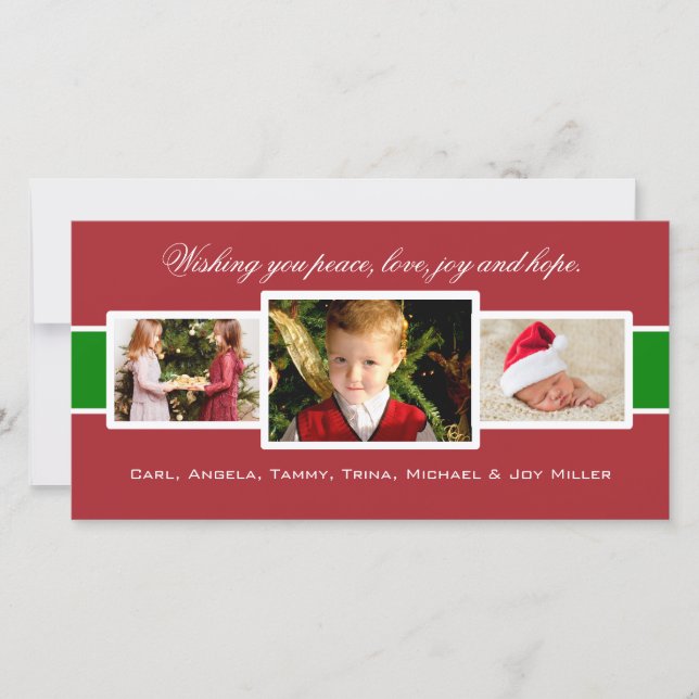 Carte photo de Noël Trio Charmé (Devant)