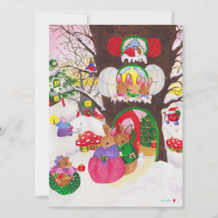 Carte photo de Noël Woodland