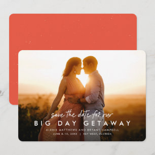 Carte photo de notification de mariage à destinati