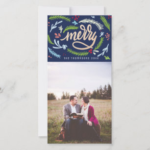 Carte photo de Parties scintillant Merryscript Chr