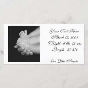 Carte photo de pieds de B&W Babys