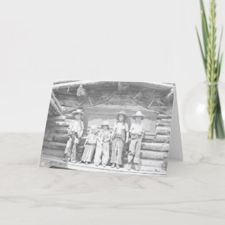 Carte Photo de ranch des mecs en cowboy