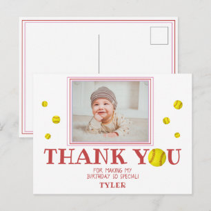 Carte photo de remerciement pour anniversaire avec