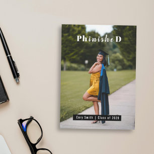Carte Photo de remise de diplôme de doctorat personnalis