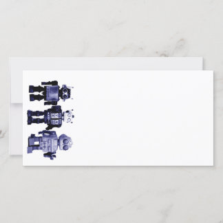 carte photo de robots bleus