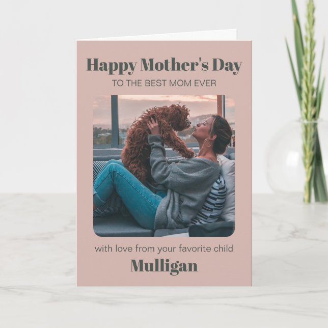 Carte photo de Saint-Valentin Dusty Rose pour mama (Devant)