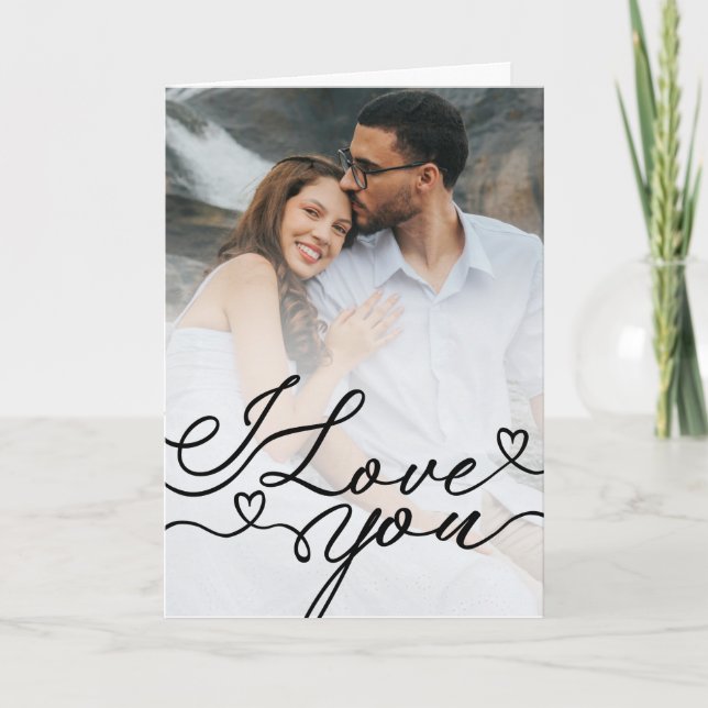 Carte photo de Saint-Valentin Je t'aime (Devant)