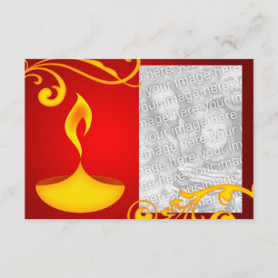 carte photo de salutations de diwali : belle