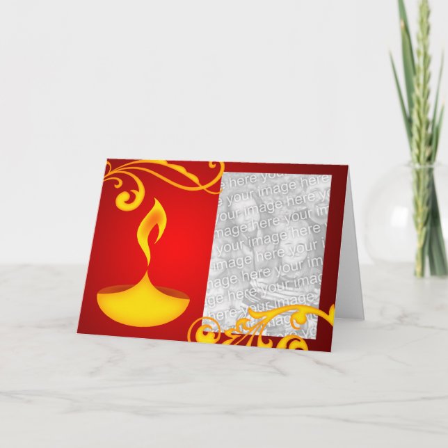 carte photo de salutations de diwali : belle (Devant)