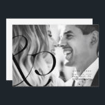 Carte photo de sauvegarde de date de grande ampers<br><div class="desc">Carte photo de sauvegarde de date de grande ampersand noir et blanc</div>