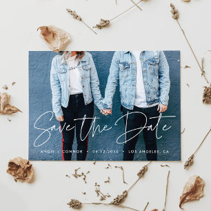 Carte photo de Save the Date au design moderne