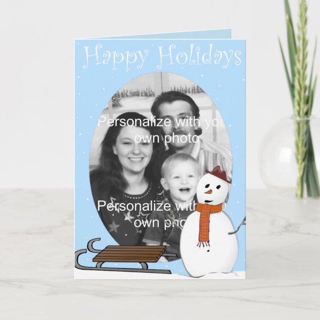 Carte photo de scène de neige (Devant)