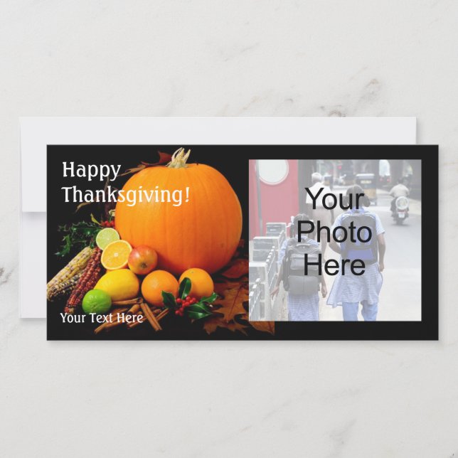 Carte photo de Thanksgiving, Cartes de voeux perso (Devant)