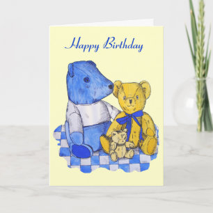 Carte photo de trois nounours mignons