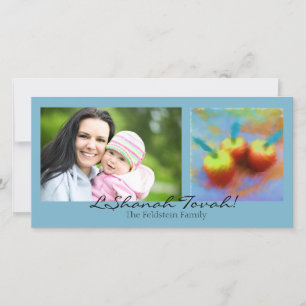 Carte photo de trois pommes