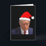Carte Photo de Trump en prison - Mug Shot drôle de Chri<br><div class="desc">Photo de Trump en prison - Mug Shot drôle avec un chapeau de Noël</div>