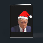 Carte Photo de Trump en prison - Mug Shot drôle de Chri<br><div class="desc">Photo de Trump en prison - Mug Shot drôle avec un chapeau de Noël</div>