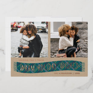 Carte photo de vacances à l'Écharpe d'hiver à l'hu