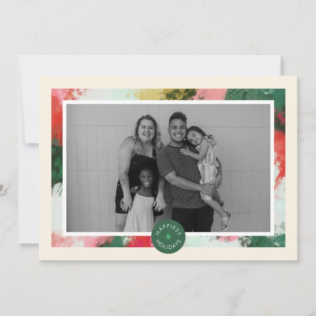 Carte photo de vacances Abstrait de cadre de fête  (Devant)