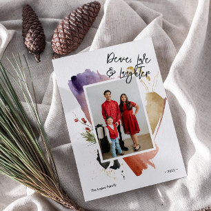 Carte photo de vacances Abstrait Peace & Love Cust