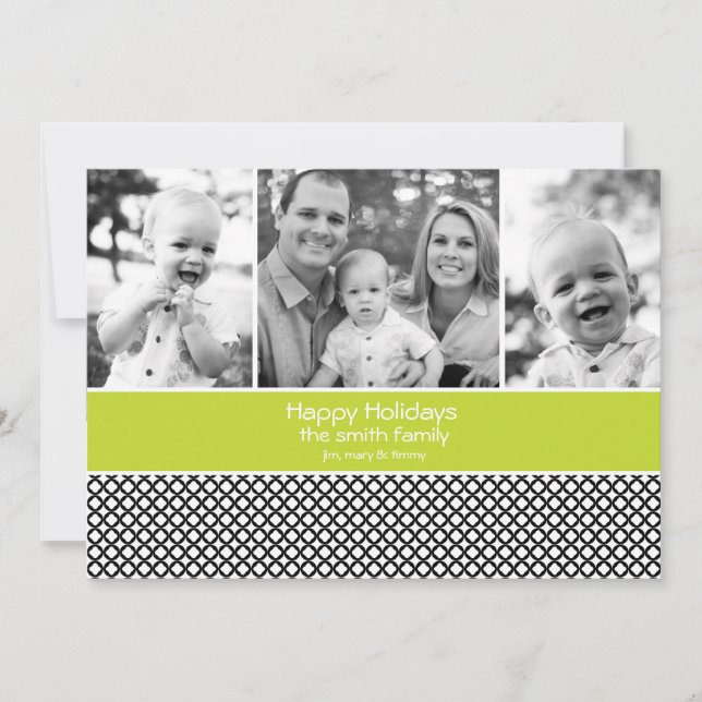 Carte photo de vacances avec 3 photos (Devant)