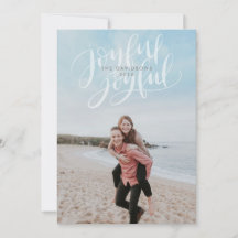 Carte photo de vacances avec couverture joyeux