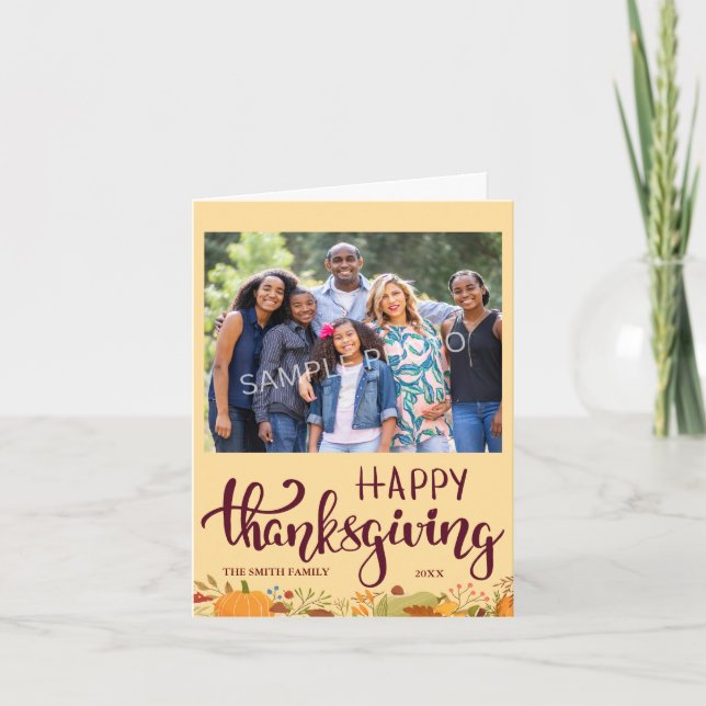 Carte photo de vacances bon thanksgiving (Devant)