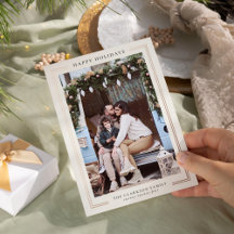 Carte photo de vacances classique