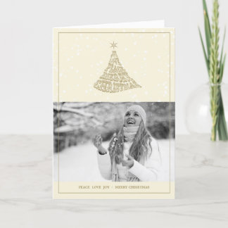 Carte photo de vacances de Joyeux Noël de paix
