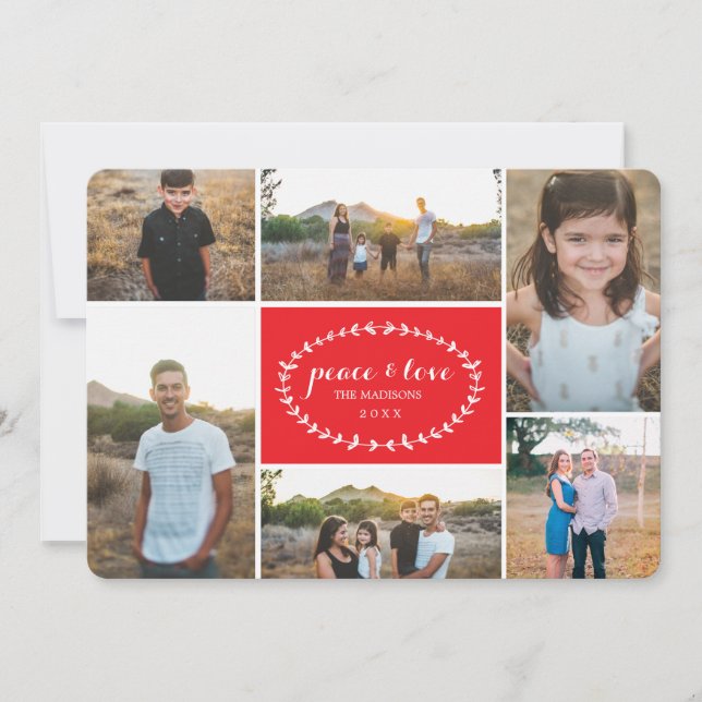 Carte photo de vacances de paix et d'amour (Devant)