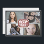Carte photo de vacances encadré rouge Chalkboard<br><div class="desc">Cette carte rustique de style tableau noir est faite exclusivement pour Zazzle et est parfaite pour un envoi de vacances nostalgique mais moderne. Un sentiment marquee en rouge accentue votre photo avec la typographie blanche. Ajoutez un Timbre de Fêtes Enveloppements de notre vaste collection d'affranchissements pour correspondre parfaitement à votre...</div>