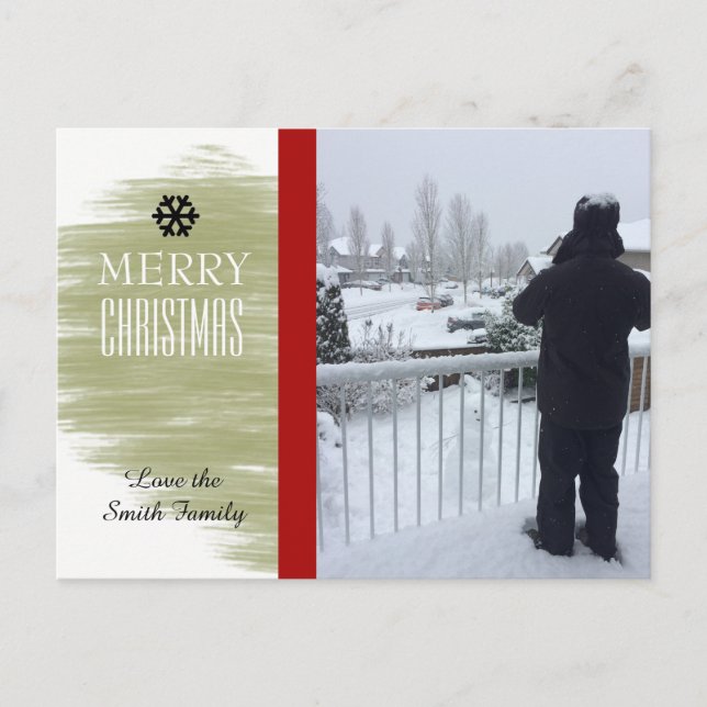 Carte photo de vacances Gold Swatch moderne (Devant)