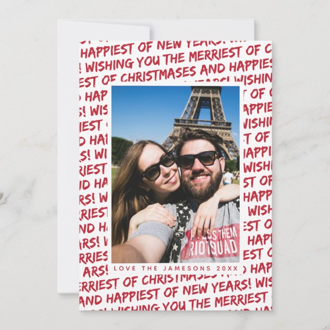 Carte photo de vacances *Graffiti de Noël* (Devant)