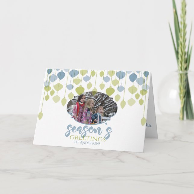 Carte PHOTO de vacances Holly Jolly moderne (Devant)