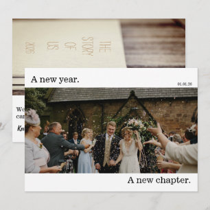 Carte photo de vacances Mariage du Nouvel An