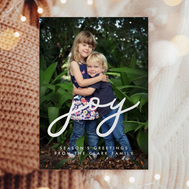 Carte photo de vacances Minimalist Joy (Créateur téléchargé)