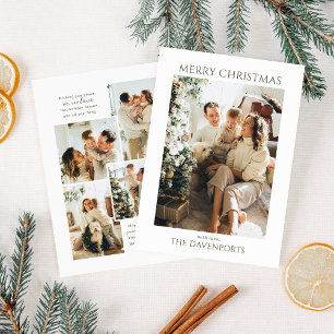 Carte photo de vacances minimaliste, Joyeux Noël