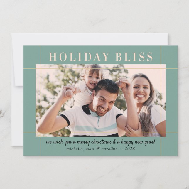 Carte photo de vacances moderne Bliss (Devant)