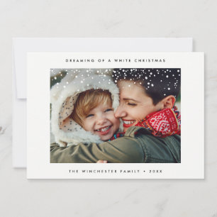CARTE PHOTO de vacances   Noël de neige moderne mi