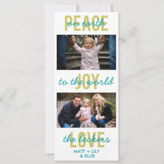 carte photo de vacances 'PeaceJoyLove'