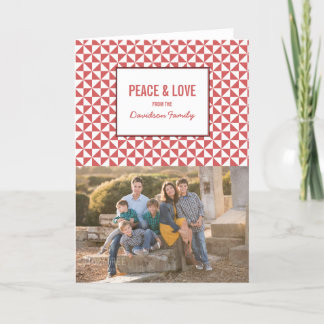 Carte photo de vacances Red Modern Triangles